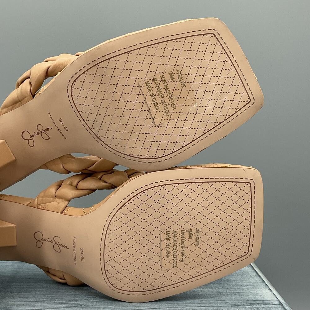 NEW Jessica Simpson Zaliye Slip-on Heels Beige Size 9M - Picture 10 of 10